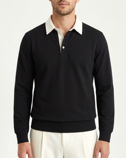 Athens Polo Knit - Black