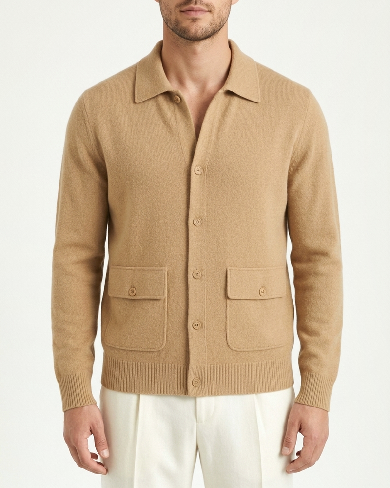 Lisbon Wool Cardigan - Camel