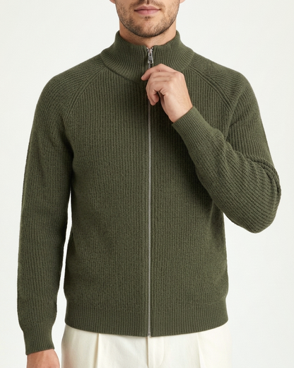Amalfi Zipper Vest - Olive