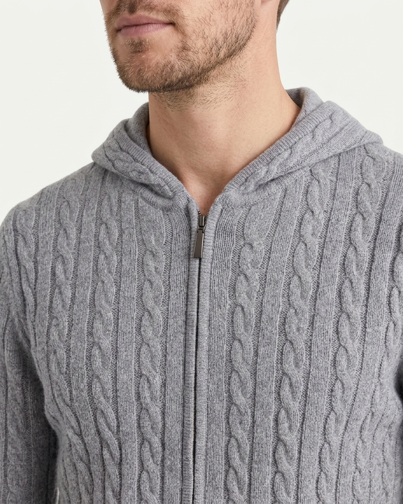 Madrid Cashmere Hoodie - Grey