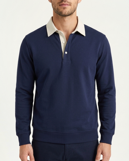 Athens Polo Knit - Navy