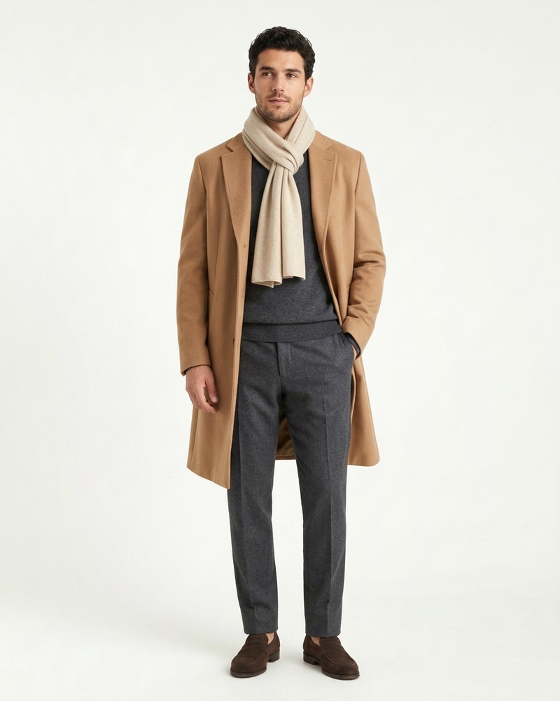 Lugano Cashmere Scarf - Beige
