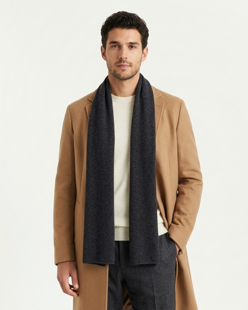 Lugano Cashmere Scarf - Charcoal