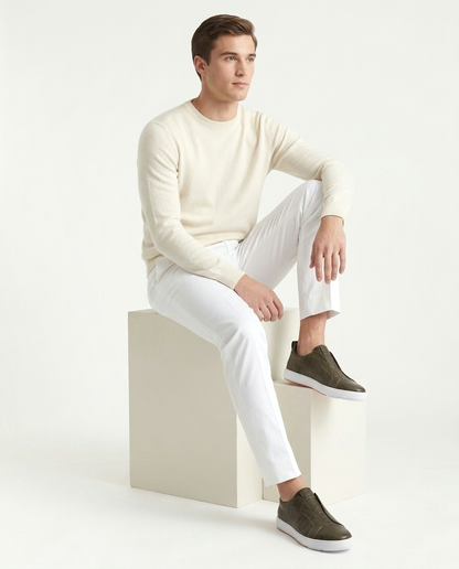 Croco St. Moritz Trainer - Olive