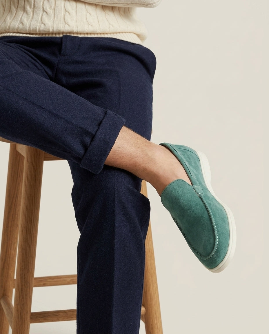 Classic Suède Loafer Apple Blue