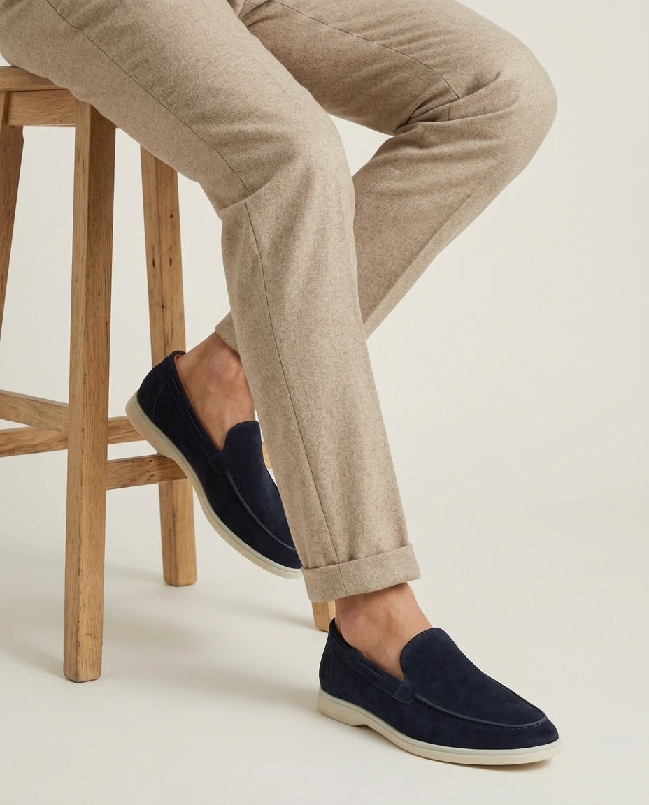 Classic Suède Loafer Navy Blue