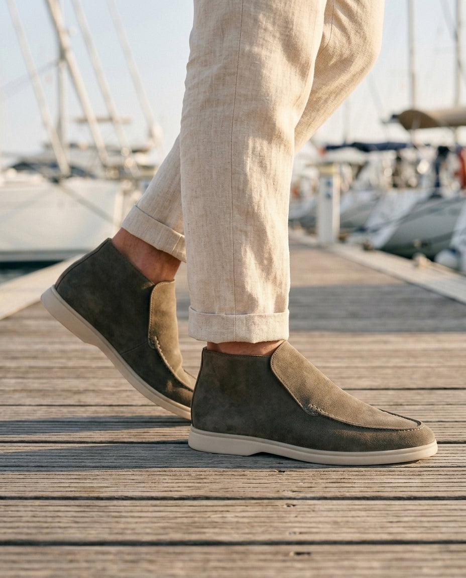 Monaco High Top Loafer - Olive Green