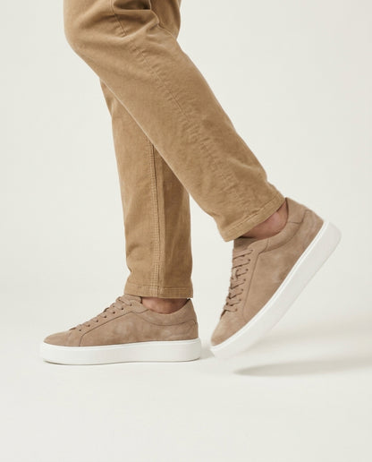Boston Suede Trainer - Beige