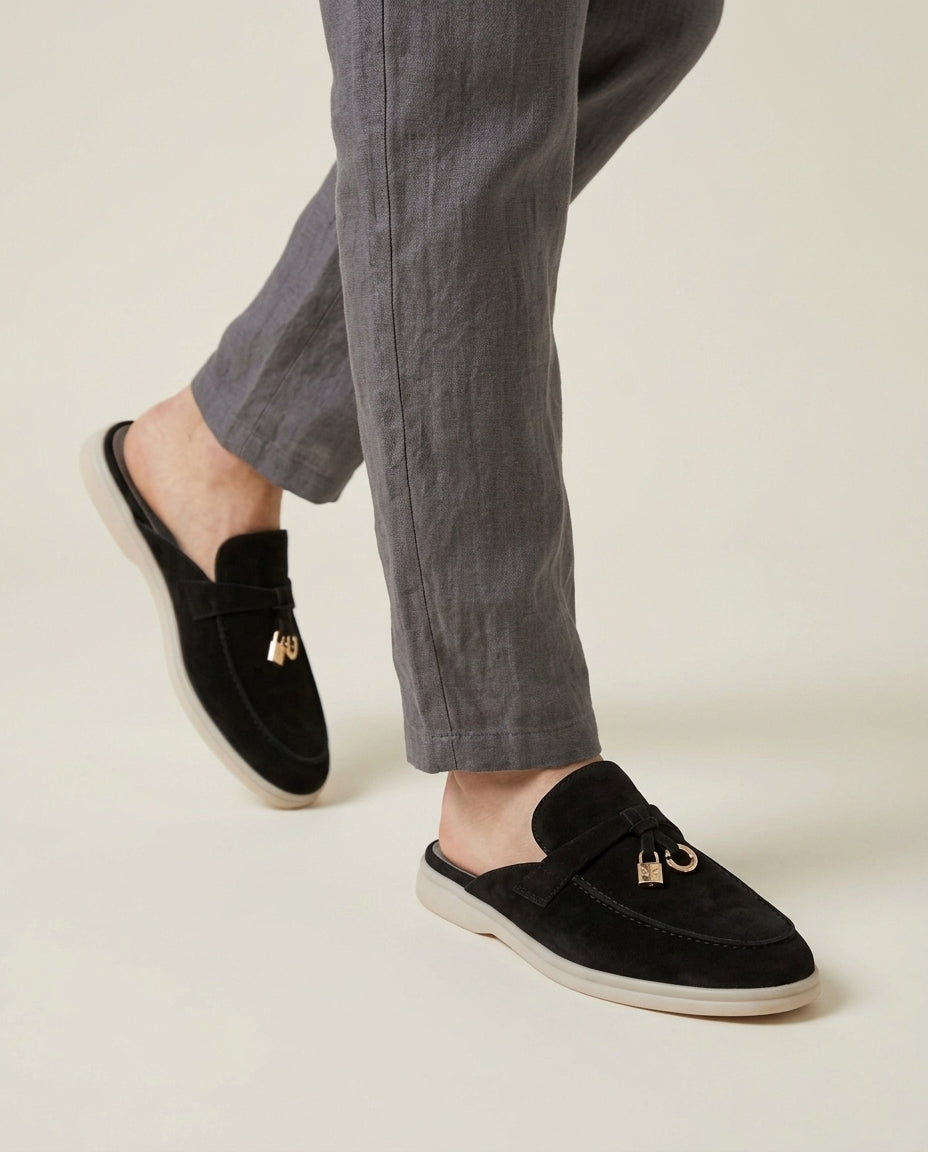 Black Suède Mediterranean Mule
