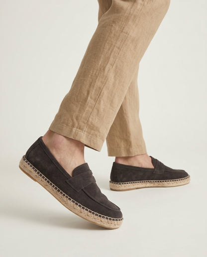 Coffee Suède Riviera Espadrille