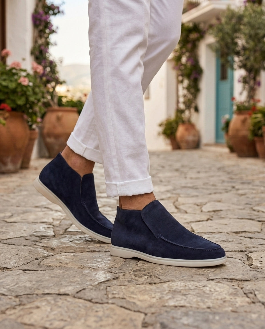 Monaco High Top Loafer - Navy
