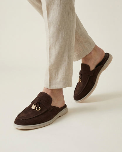 Brown Suède Mediterranean Mule