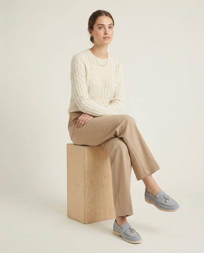 Suede Lady Loafers - Fog Blue