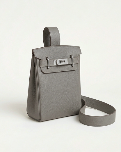 Madrid Leather Crossbody - Grey