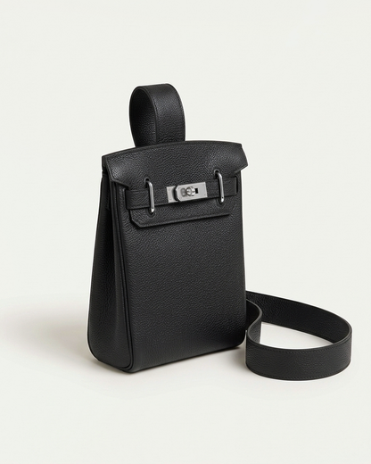 Madrid Leather Crossbody - Black