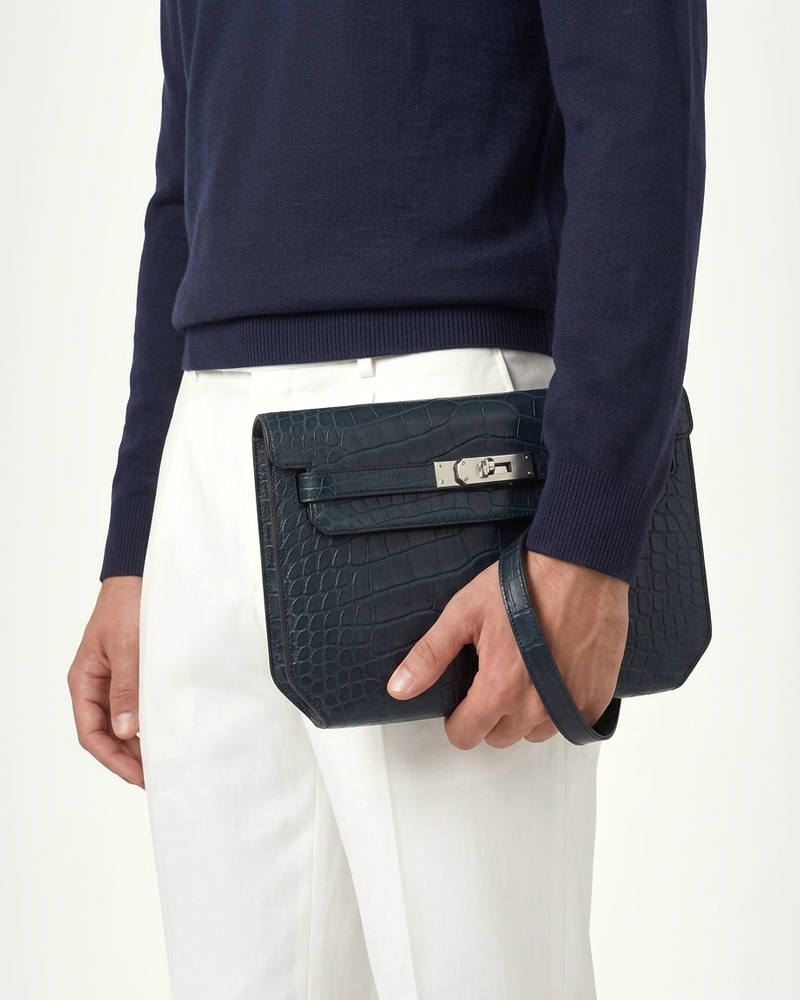Croco Paris Pochette - Navy | LIMITED EDITION