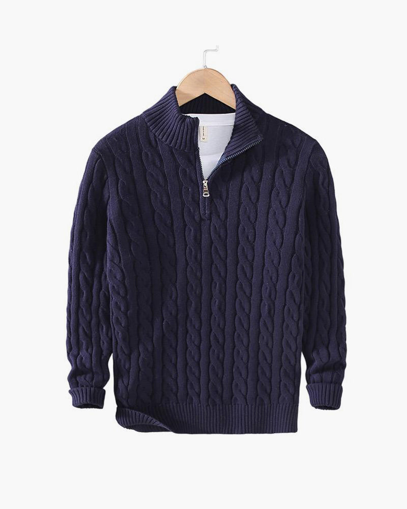 Vienna Zipped Sweater - Navy