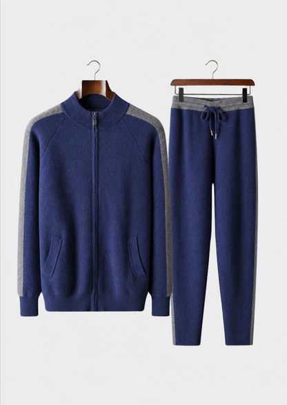 Premium Cashmere Navy Blue Torino Leisure Set