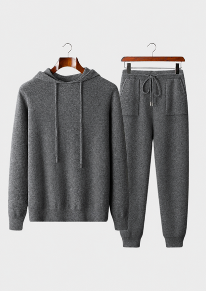Premium Cashmere Dark Gray Alain Leisure Set
