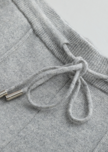 Pure Extra-Fine Merino Wool Light Gray Luzzo Set
