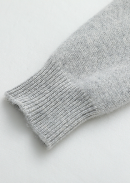 Pure Extra-Fine Merino Wool Light Gray Luzzo Set