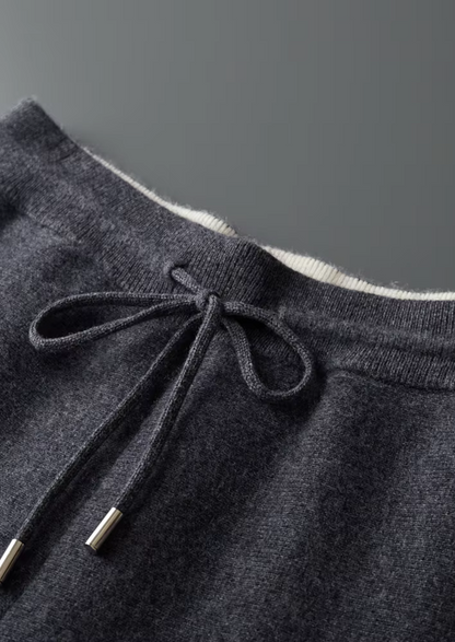 Pure Extra-Fine Merino Wool Dark Gray Damien Set