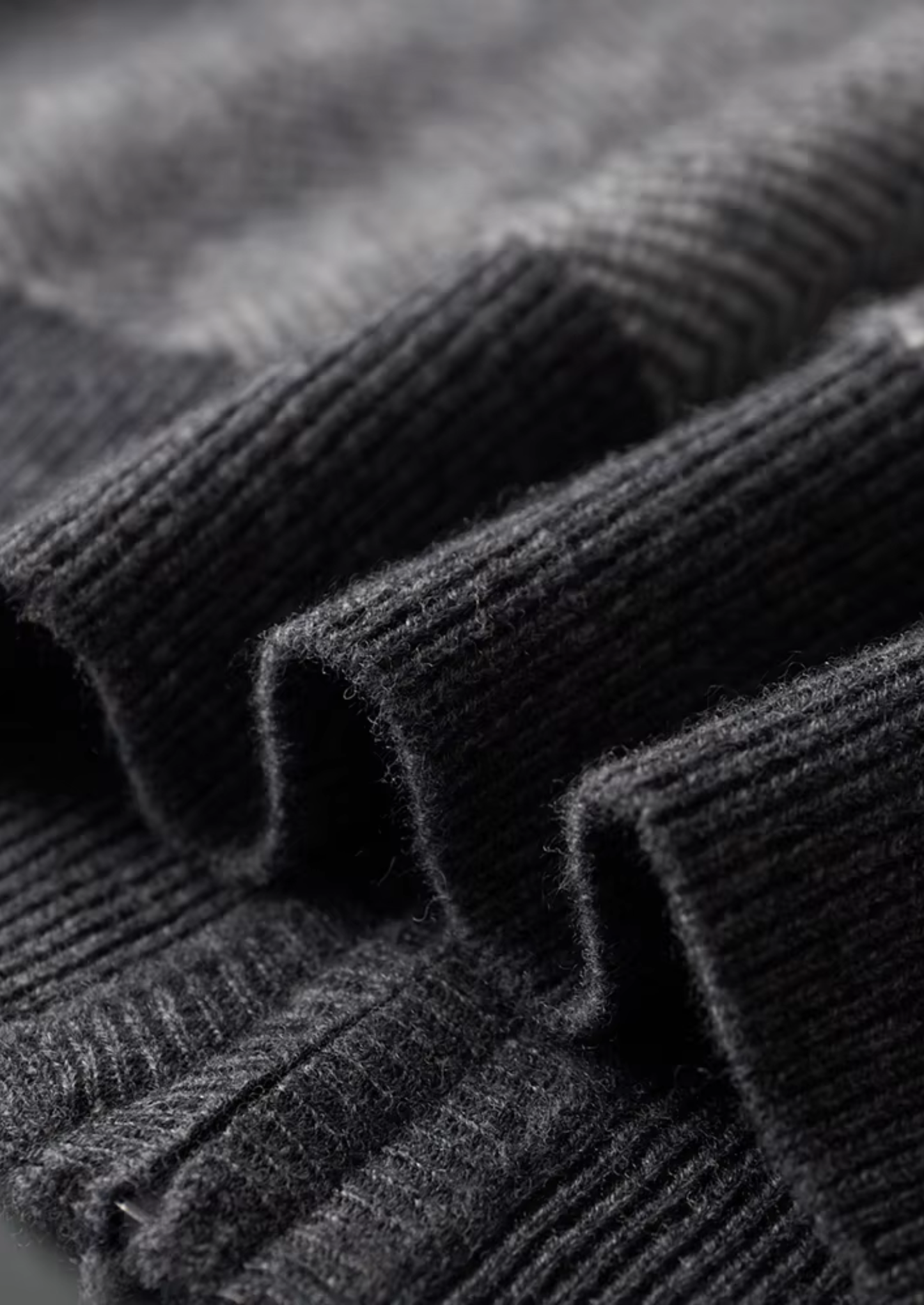 Pure Extra-Fine Merino Wool Gray Herringbone Set