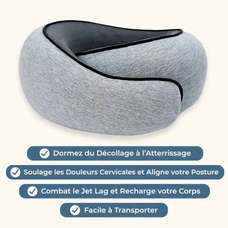 LuxTrav™ – Oreiller de Voyage à Mémoire de Forme