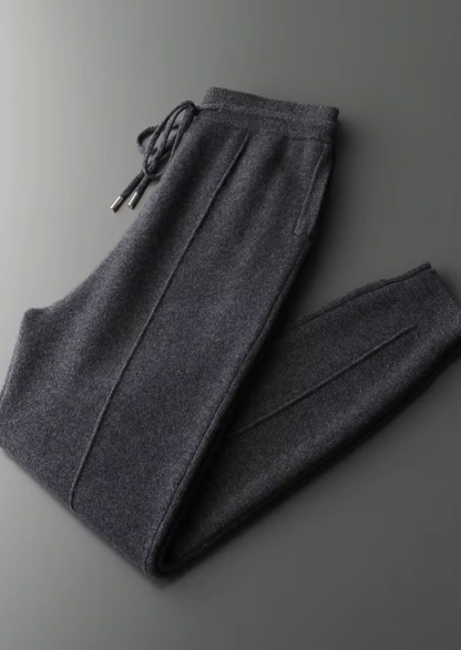 Pure Extra-Fine Merino Wool Dark Gray Luzzo Set