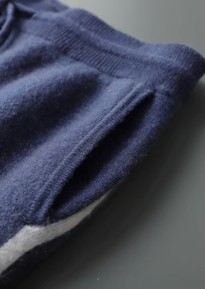Premium Cashmere Navy Blue Milano Leisure Set
