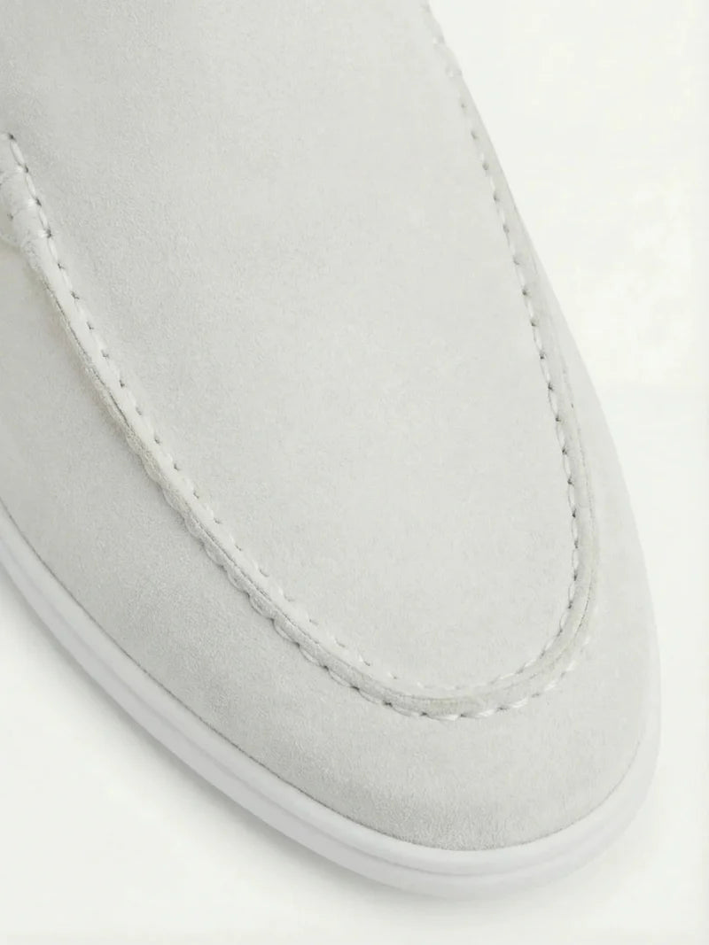 White Suède Yacht Mule