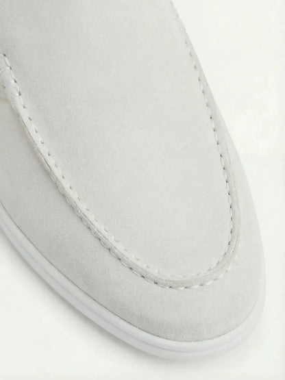 White Suède Yacht Mule