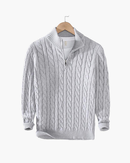 Vienna Zipped Sweater - Grey