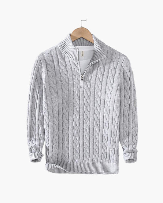 Vienna Zipped Sweater - Grey
