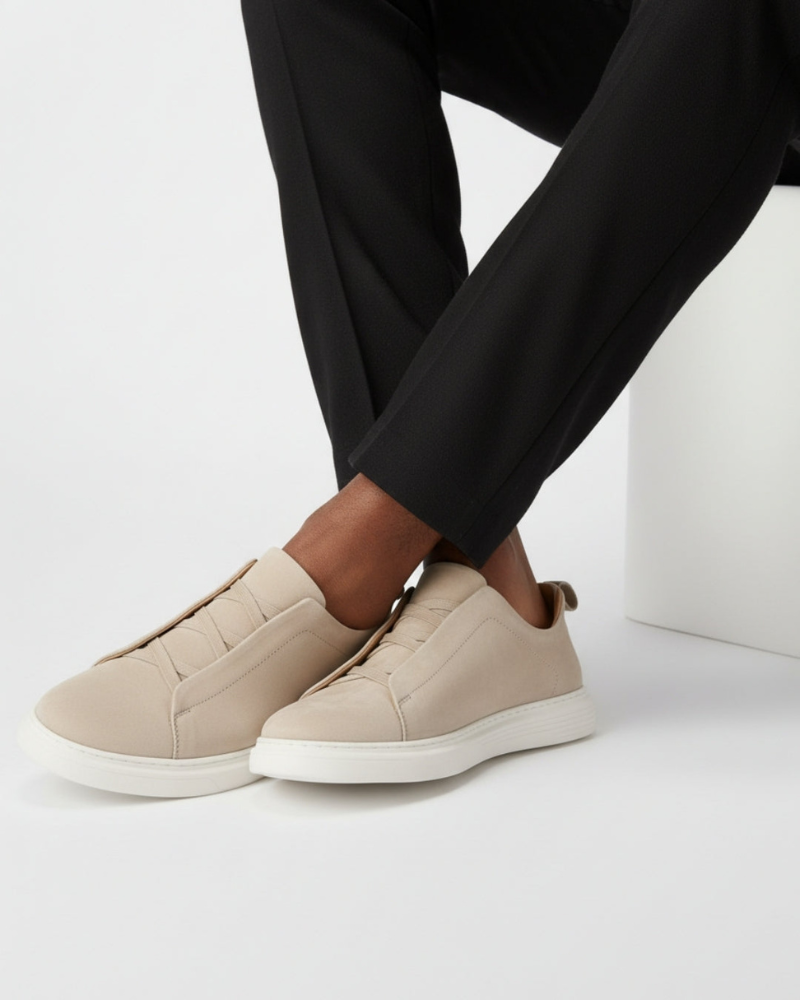 St. Moritz Slip-On Trainer – Sand