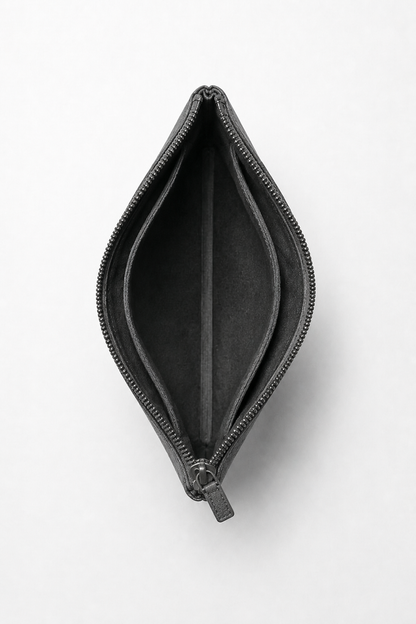 Alcantara Clutch Bag Dark Gray