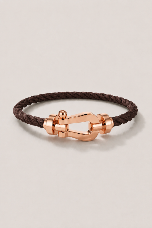 Aurelio Bracelet Dark Brown / Rose Gold