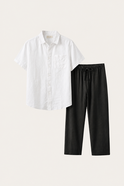 Trento Linen Set White/Black