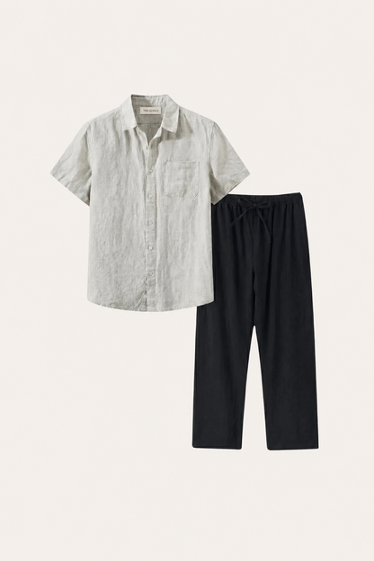 Trento Linen Set Beige/Black
