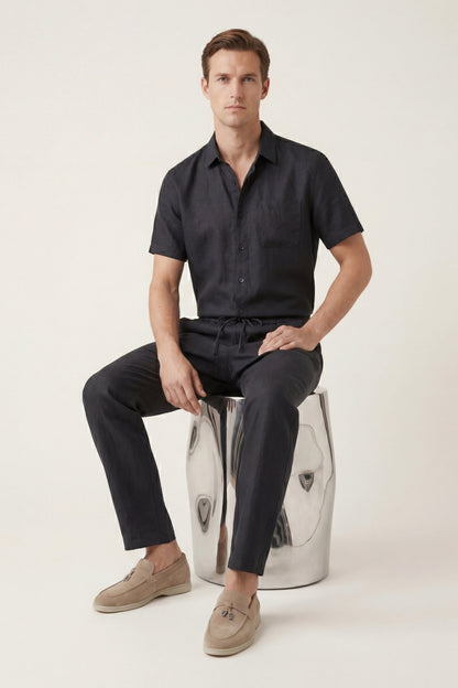 Trento Linen Set Black/Black
