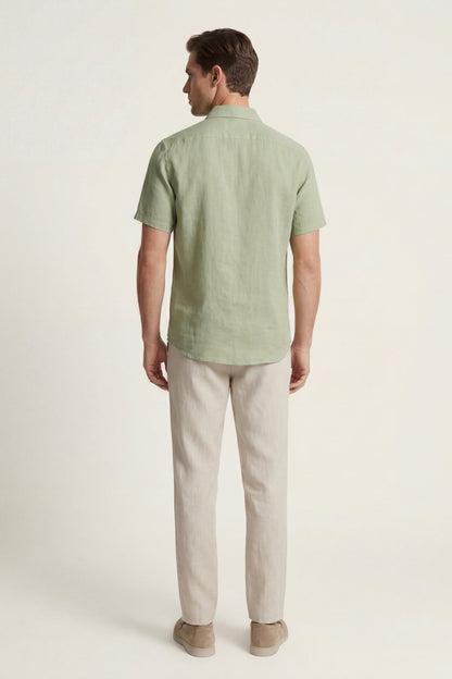 Trento Linen Set Mint Green/Beige