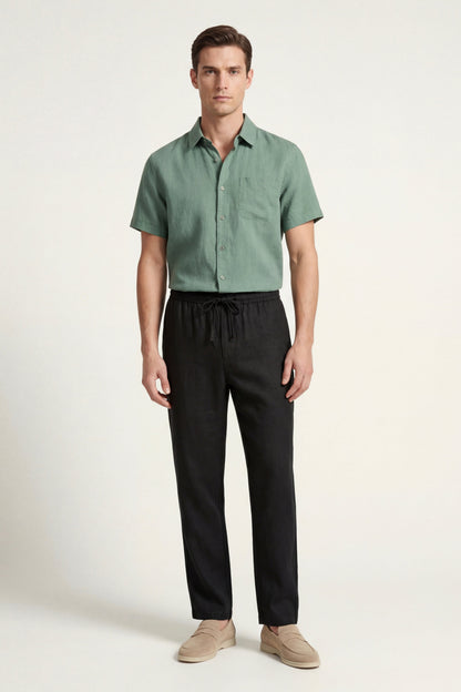 Trento Linen Set Green/Black