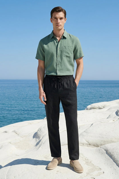 Trento Linen Set Green/Black