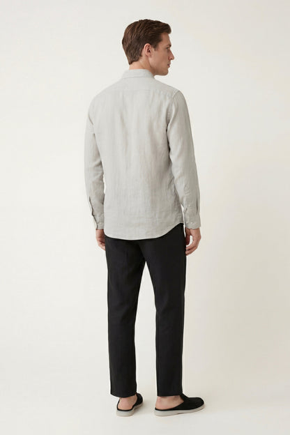 Pisa Linen Set Long Sleeve Beige/Black