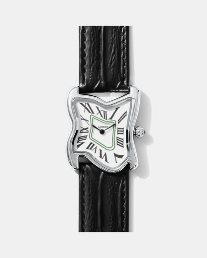 Square Melting Watch Large Silver