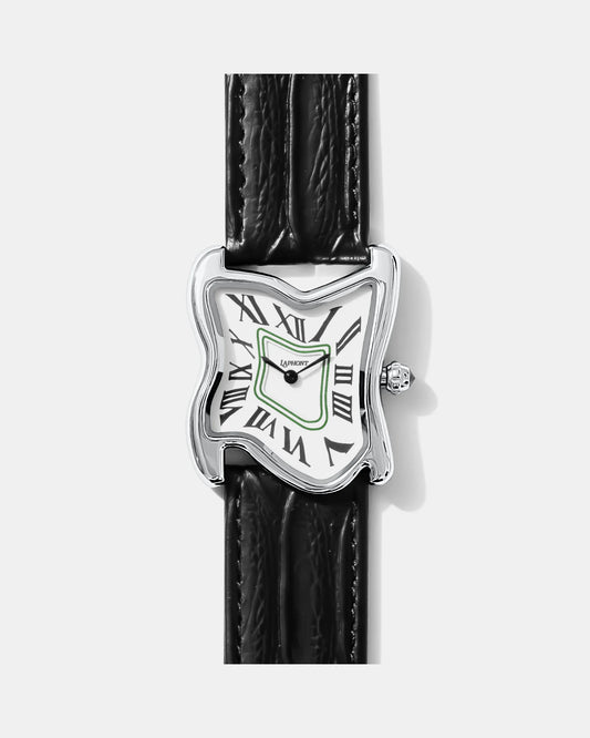Square Melting Watch Large Silver