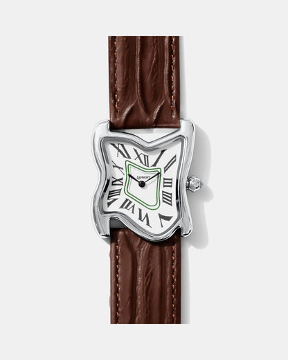 Square Melting Watch Large Silver