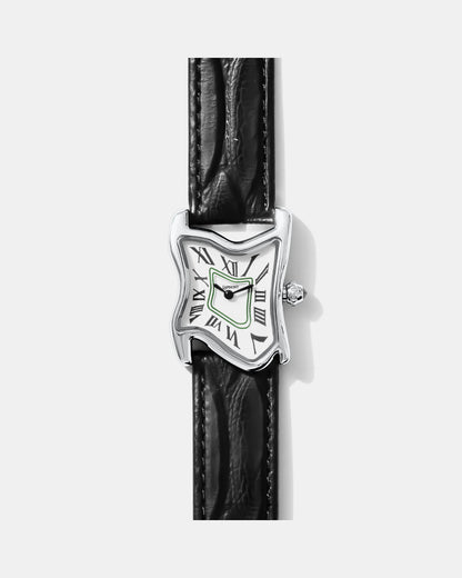 Square Melting Watch Small Silver