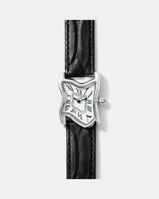 Square Melting Watch Small Silver