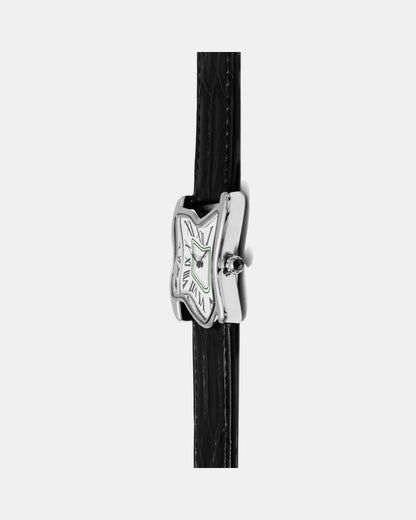 Square Melting Watch Large Silver